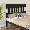 vidaXL T&ecirc;te de lit Noir 143,5x3x81 cm Bois massif de pin