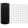 vidaXL Cl&ocirc;ture avec poteau Gris 0,4 x 50 m Acier et PVC