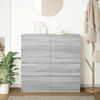 vidaXL Buffet sonoma gris 100x35x99 cm bois d'ing&eacute;nierie