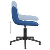 vidaXL Chaises pivotantes &agrave; manger lot de 2 Bleu Velours