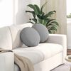 vidaXL Coussins de si&egrave;ge 2 pcs Gris nuage &Oslash;40 x 13 cm tissu