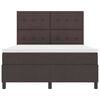 vidaXL Lit &agrave; ressorts avec matelas Marron fonc&eacute; 140 x 200 cm tissu