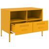 vidaXL Meubles TV 2 pcs jaune moutarde 68x39x50,5 cm acier