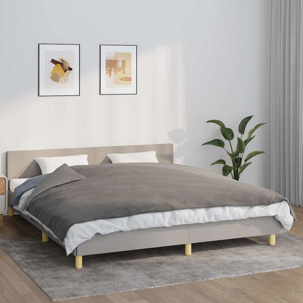 vidaXL Couverture lest&eacute;e avec housse Gris 155x220 cm 11 kg Tissu