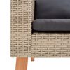 vidaXL Salon de jardin 3 pcs avec coussins R&eacute;sine tress&eacute;e Beige
