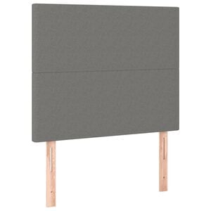vidaXL T&ecirc;te de lit Gris fonc&eacute; 80x5x118/128 cm Tissu