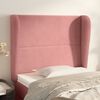 vidaXL T&ecirc;te de lit avec oreilles Rose 103x23x118/128 cm Velours