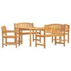vidaXL Ensemble &agrave; manger de jardin 5pcs Bois de teck massif