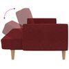 vidaXL Canap&eacute;-lit &agrave; 2 places avec repose-pied Rouge bordeaux Tissu
