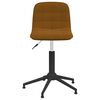 vidaXL Chaise pivotante de salle &agrave; manger Marron Velours