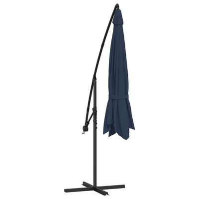 vidaXL Parasol de jardin en porte-à-faux 3,5 m bleu