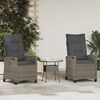 vidaXL Chaise de jardin 2 pcs Gris et Gris fonc&eacute; 56 x 60 x 112 cm