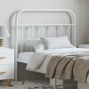 vidaXL T&ecirc;te de lit de remplacement m&eacute;tal blanc 100 cm