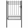vidaXL Porte de Cl&ocirc;ture HORST Acier Noir Verrouillable