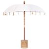 vidaXL Parasol balinais avec base Cr&egrave;me et naturel 220 x 220 x 250 cm