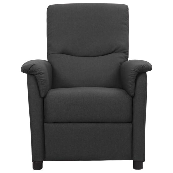 vidaXL Fauteuil inclinable Gris fonc&eacute; Tissu