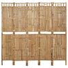vidaXL Cloison de s&eacute;paration 5 panneaux Bambou 200x180 cm