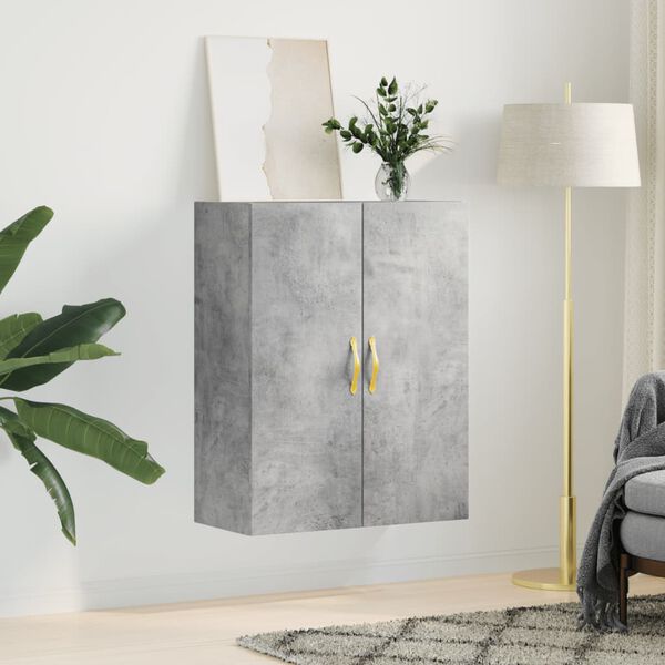 vidaXL Armoire murale gris b&eacute;ton 69,5x34x90 cm