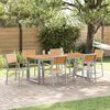 vidaXL Ensemble de salle à manger pour jardin 7 pcs Gris