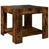 vidaXL Table basse avec LED chêne fumé 53x53x45 cm bois d'ingénierie