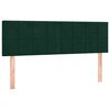 vidaXL Sommier &agrave; lattes de lit avec matelas LED Vert fonc&eacute; 140x200 cm