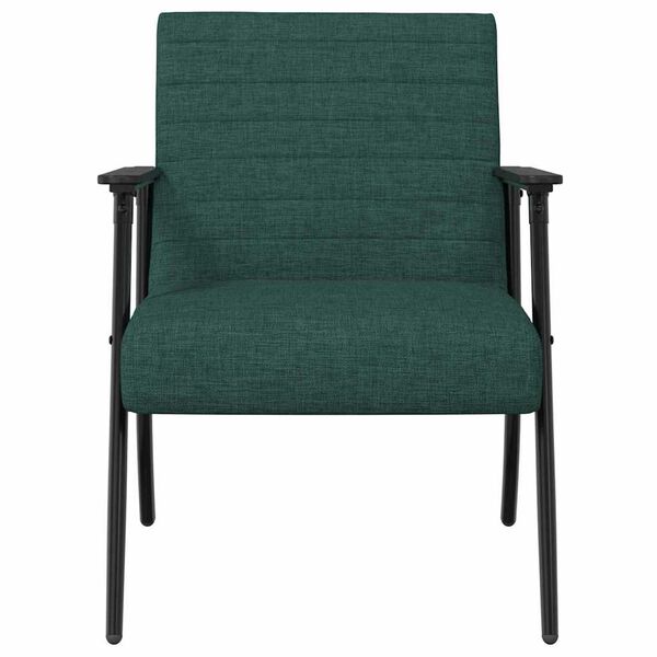 vidaXL fauteuil Vert fonc&eacute; 59 x 75 x 78 cm tissu