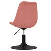 vidaXL Chaises &agrave; manger pivotantes lot de 4 Rose Velours