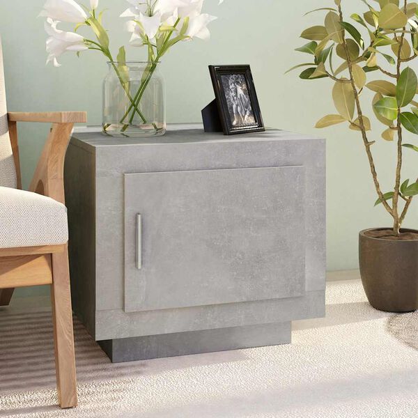 vidaXL Table basse gris b&eacute;ton 51x50x45 cm bois d'ing&eacute;nierie