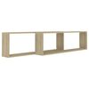 vidaXL Étagères cube murales 2 pcs chêne sonoma bois d'ingénierie