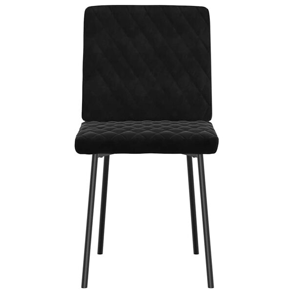 vidaXL Chaises &agrave; manger lot de 4 Noir Velours