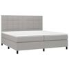 vidaXL Sommier &agrave; lattes de lit avec matelas Gris clair 200x200cm Tissu