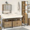 vidaXL Ensemble de mobilier de salle de bain 4 pcs ch&ecirc;ne artisanal
