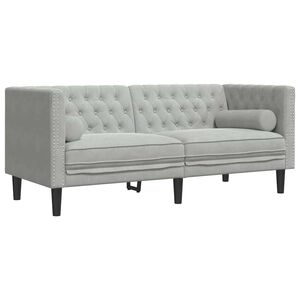 vidaXL Canap&eacute; Gris clair 174 x 74,5 x 70,5 cm Velours
