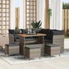 vidaXL Ensemble de canap&eacute; de jardin avec coussin 9 pcs Gris