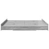 vidaXL Cadre de lit avec rangement Gris Sonoma 200 x 200 cm