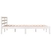 vidaXL Cadre de lit sans matelas 135x190 cm blanc