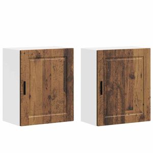 vidaXL Armoires murales de cuisine 2 pcs Porto vieux bois