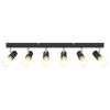 vidaXL Spot de plafond Noir 73 x 6,5 x 11,5 cm M&eacute;tal