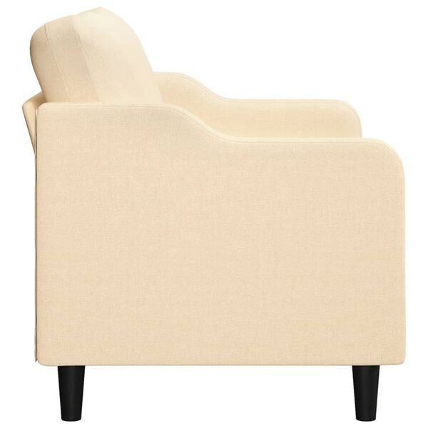 vidaXL Canap&eacute; &agrave; 2 places Cr&egrave;me 120 cm Tissu