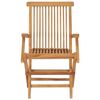 vidaXL Chaises de jardin et coussins blanc cr&egrave;me lot de 4 Teck massif