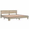 vidaXL Cadre de lit sans matelas ch&ecirc;ne sonoma 180x200 cm