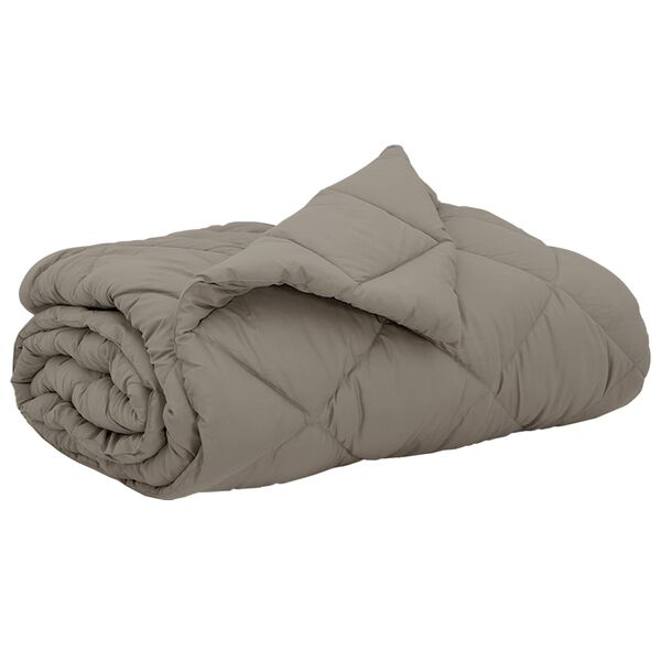 vidaXL Duvet d'&eacute;t&eacute; simple Gris clair 220 x 240 cm Microfibre