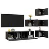 vidaXL Ensemble de meuble TV 6 pcs Gris Bois d&rsquo;ing&eacute;nierie