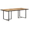 vidaXL Table &agrave; manger 200 cm Bois de manguier brut