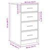 vidaXL Buffet avec tiroir Ch&ecirc;ne fum&eacute; 40 x 41 x 75 cm Bois d'ing&eacute;nierie
