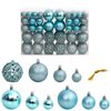 vidaXL Boules de No&euml;l 100 pcs turquoise 3 / 4 / 6 cm