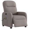 vidaXL Fauteuil de massage inclinable &eacute;lectrique Taupe Tissu