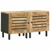 vidaXL Table de chevet 2 pc Naturel 40 x 33 x 46 cm