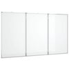 vidaXL Tableau blanc magn&eacute;tique pliable 150x80x1,7 cm aluminium