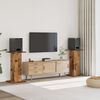 vidaXL Supports de haut-parleurs 2 pcs vieux bois bois d'ing&eacute;nierie